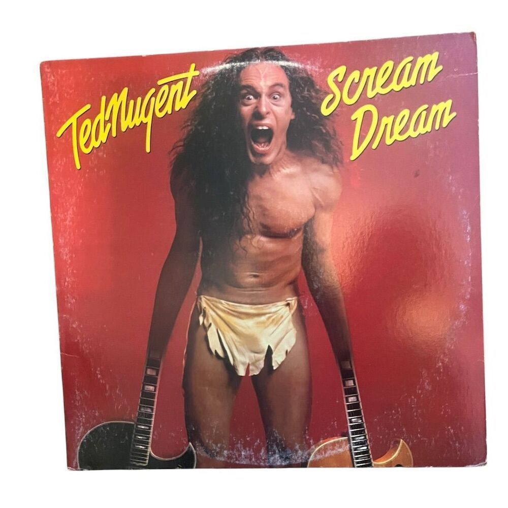 Ted Nugent Scream Dream LP 1980 Classic Rock Vinyl Record 12"‎ VG